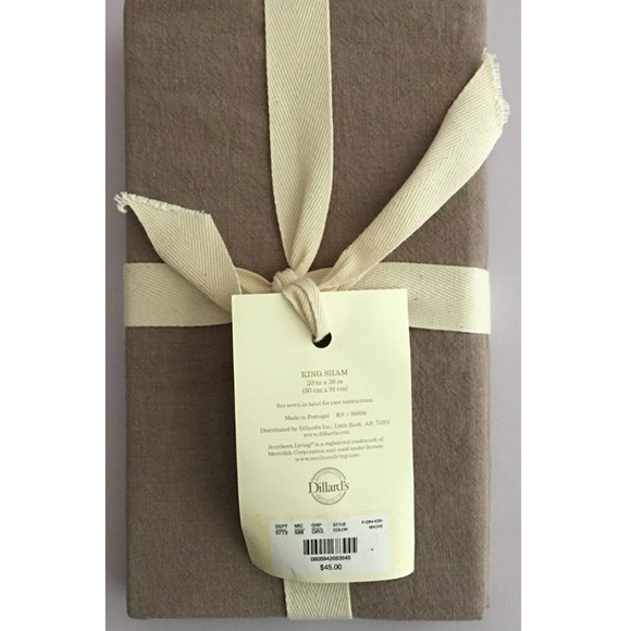 NEW Southern Living King Sham Garrison Mauve Linen Cotton MSRP $68 - Picture 4 of 5